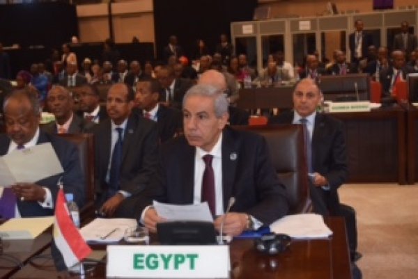 وزير التجارة والصناعة يلقى كلمة مصر امام فعاليات قمة الاتحاد الأفريقي المنعقدة بالعاصمة الرواندية كيجالي